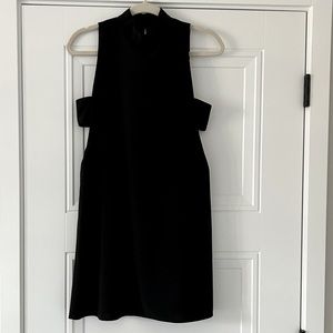 4Sienna Black High Neck Side Cut-out Dress